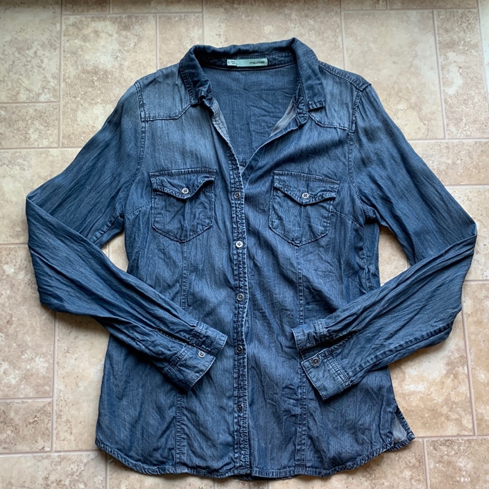 Denim button up shirt